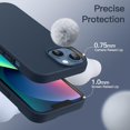 thumbnail image 5 of JETech Silicone Case for iPhone 13 Mini 5.4-Inch, Silky-Soft Touch Full-Body Protective Phone Case, Shockproof Cover with Microfiber Lining (Navy), 5 of 6