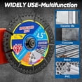 thumbnail image 4 of 4.5-Inch Multi-Material Diamond Cutting Blade for Angle Grinder - Heavy Duty Blade for Stone, Tile, Concrete, Brick & Metal with Heat Dispersion Design (4pcs), 4 of 5