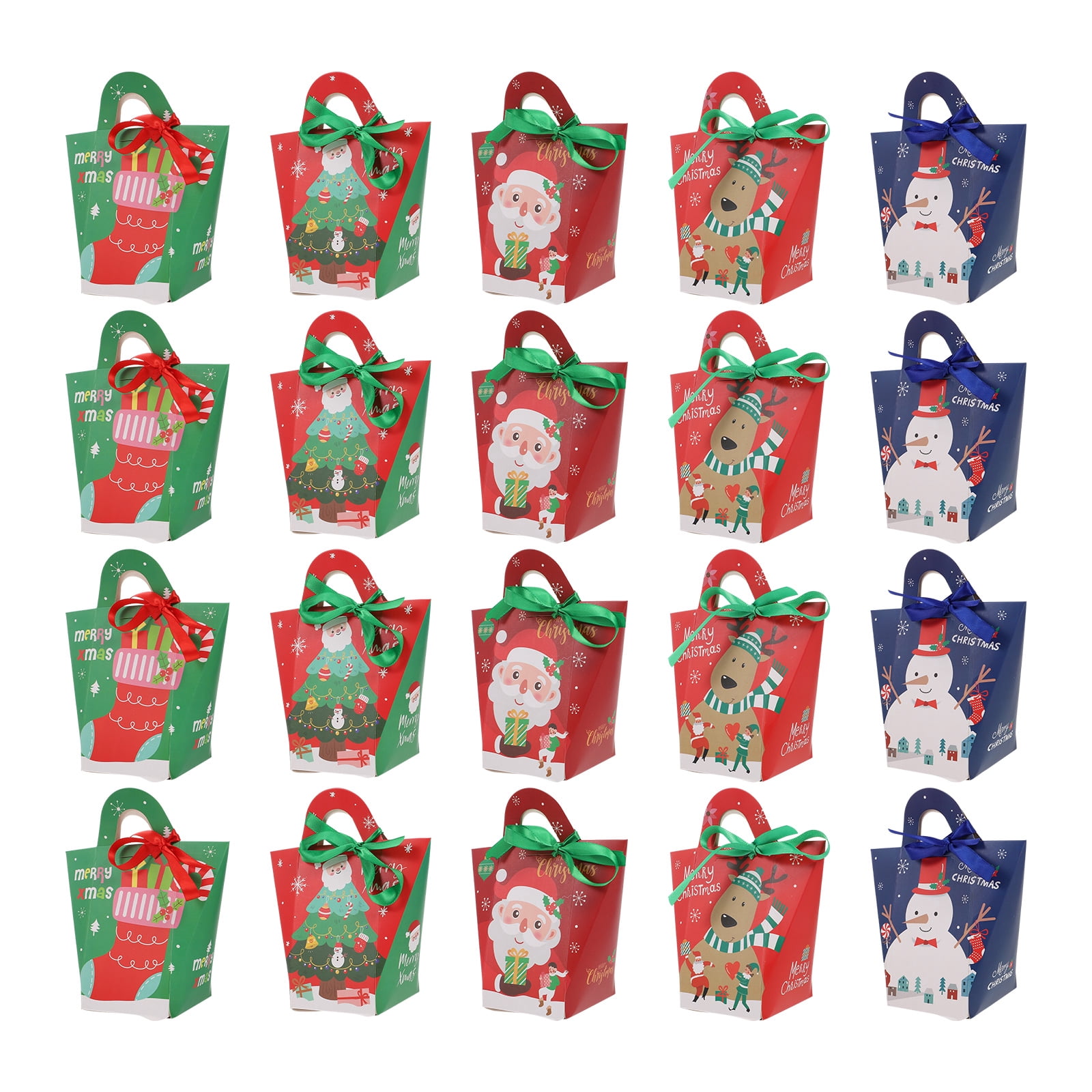 Nuolux 1 Set Christmas Candy Boxes With Ribbons Hand Carry Gift Boxes  (Assorted Color) - Walmart.com