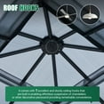thumbnail image 2 of Clouddwell 12'x12' Hardtop Gazebo - Polycarbonate Double Roof with Netting & Curtains for Patio, Garden Sun Protection,Gray, 2 of 6