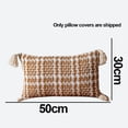 thumbnail image 2 of Rectangular tassel geometric woven pillow cover suitable for many places, 2 of 6