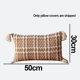 thumbnail image 2 of Funda de almohada tejida geométrica con borla rectangular adecuada para muchos lugares, 2 of 6