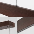 thumbnail image 3 of JONATHAN Y Draper 32" Adjustable Integrated LED Metal Linear Pendant, Dark Brown Wood Finish, 3 of 13
