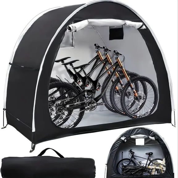 LeTravelling Outdoor Portable Bicycle Storage Tent, 210D Oxford Fabric PU4000 Waterproof Bike Shelter for 2-3 Bicycles, Motorcycle Cover, Garden Tools, Toys, Lawn Mowers