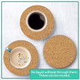 thumbnail image 5 of Posavasos de corcho de 36 piezas, posavasos absorbente de agua reutilizable Afortunado Sencillez, 5 of 5