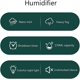 thumbnail image 2 of Humidificador de aire de niebla fría con humidificador de luz nocturna para dormitorio personal de escritorio (gris) Feliz Sencillez, 2 of 5
