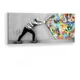 thumbnail image 2 of Cuadro Banksy Canvas Graffiti, 2 of 4