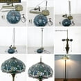 thumbnail image 7 of Tiffany Style Floor Standing Lamp W16H64 Inch(2LED Bulb Included) Stained Glass Crystal Bead Flower Shade 2E26 Antique Reading Lighting Resin Base S617 WERFACTORY LAMPS Bedroom Living Room, 7 of 7