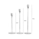 thumbnail image 4 of Juego de 3 candelabros decorativos de metal para decoración de fiestas (plata), 4 of 8