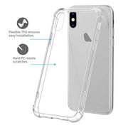 iPhone Xs Case/iPhone X Case, Crystal Clear Reinforced Corners TPU Bumper, Anti-Scratch Rugged Cover Fit with Apple iPhone Xs 2018 / iPhone X 2017 5.8 Inch - Crystal Clear