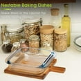 thumbnail image 5 of KitchenKey (1.7QT+2.4QT) Square Glass Baking Dish Set,2 Piece Square Glass Baking Pan (8.2x8.2 & 9x9 Inches), 5 of 15