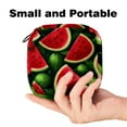 thumbnail image 2 of Watermelon Sanitary Napkin Storage Bag, Menstrual Pad Bag Portable Nylon Oxford Cloth Menstrual Cup Pouch with Zipper for Teen Girls Women Ladies, 2 of 7