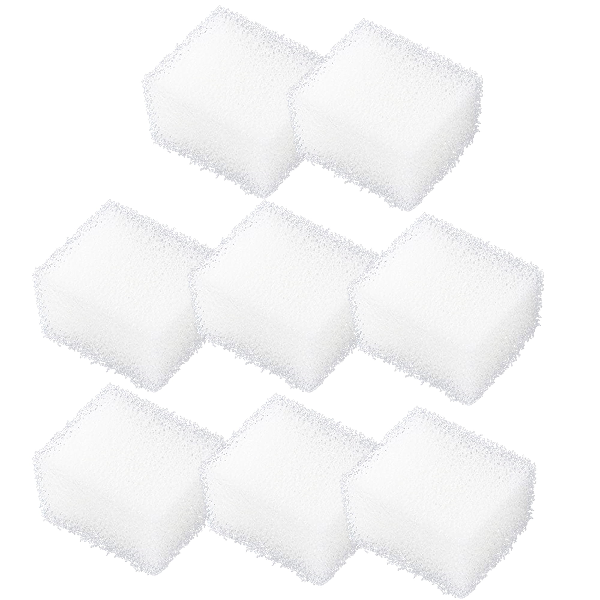 Qzbhct 20 Pcs Aquarium Bio Sponge White Foam Filter Pads Compatible with Aqua Clear 20 Filtration Systems
