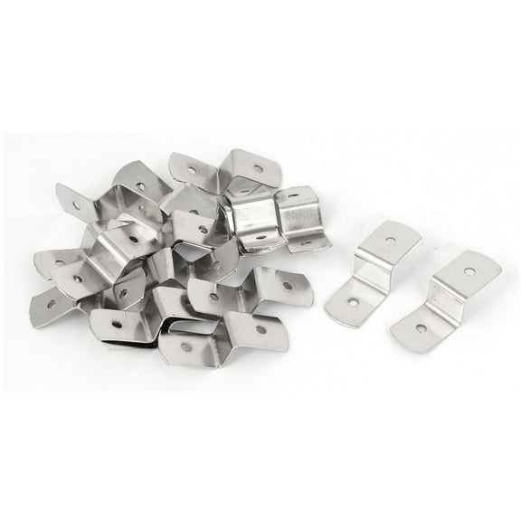 Uxcell 38mm x 13mm x 11mm Metal Z Shape Picture Frame Braces Brackets Silver Tone 20PCS