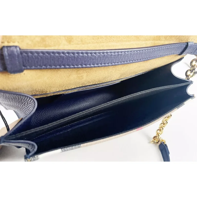 バッグ・カバンその他 Burberry Crossbody bags Blue Burberry Macken Small Regency Blue House Check Leather