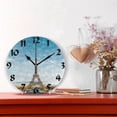 thumbnail image 2 of GZHJMY Eiffel Tower Nature Wall Clock,Silent Non Ticking 10 Inch Battery Operated Round PVC Wall Clocks for Kitchen,Home,Bedrooms,Office Decor, 2 of 6
