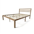 thumbnail image 2 of Juego de Base Cama de Metal y Colchón Matrimonial 135x190 Memory Foam cm 18 cm Firmeza Media marron, 2 of 6