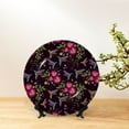 thumbnail image 6 of Cauagu Flowers And Humming Bird1 Print Bone China Decorative Plate, Wall Mount Plate Holiday Decor Decorative Ceramic Plates with Stand Elegant Household Plates Decorative-6in, 6 of 6