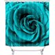 thumbnail image 2 of Juego de 4 cortinas de ducha con diseño de rosa verde azulado, flores de primavera en color turquesa, decoración para el baño de San Valentín, para niñas y mujeres, alfombrilla de baño, 2 of 7