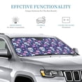 thumbnail image 2 of Bingfone Skull Purple Flower Car Windshield Sunshade,Sun Foldable Sun Shield Sun Visor for Car - Medium, 2 of 8