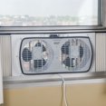 Comfort Zone 9" Twin Window Fan with Reversible Airflow Control, Auto
