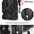 thumbnail image 3 of Backpack Outdoor 80L Large Capacity Nylon Rucksack Camping Sports Packsack Travel Mountaineering Storage Bag with Rain Cover Yellow, 3 of 9