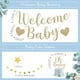 thumbnail image 3 of Decoraciones para baby shower Amandir Dusty Blue Boy Welcome Baby, 3 of 7