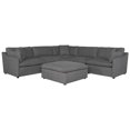 thumbnail image 1 of Topline Home Furnishings Grey 6pc Sectional with Ottoman, 1 of 2