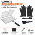 thumbnail image 6 of Grill Basket Set, Stainless Steel BBQ Basket with Folding Handle, Locking Grill Basket for Fish, Vegetables & Shrimp, Portable BBQ Accessories for Outdoor Grilling, 6 of 8
