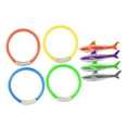 thumbnail image 3 of 8 piezas de juguetes de buceo coloridos anillos de buceo divertidos juguetes para 13x4cm, 3 of 9