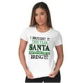 thumbnail image 4 of Christmas Bring It This Year Santa Womens Slim Fit Graphic Tee Brisco Brands S, 4 of 5
