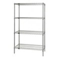 thumbnail image 1 of Quantum Storage WR74-2454S Stainless Steel 4 Shelf Wire Shelving Unit - 24 x 54 x 74 in., 1 of 1