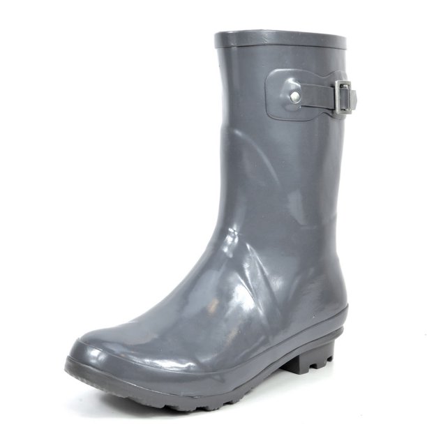 NORTIV 8 Women's Waterproof Rain Boots Pull On Garden Rubber Work Boots For Women ORIGINSHORT