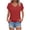 Red, variant on AherBiu Summer Tops for Women Short Sleeve V Neck Basic Comfy Tshirts High Low Irregular Plain Tees