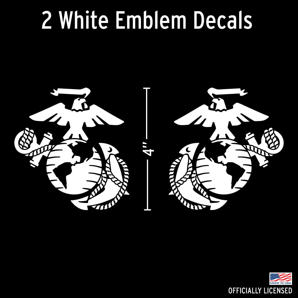 Eagle Globe & Anchor White Usmc Car Decal Window Stickers Marine Corps 6 X 5.75 