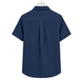 thumbnail image 7 of Vibrex Button Down Shirt for Women Short Sleeve Blouses Dressy Casual Business Work Summer Vacation Tops Women's Lapel Loose Tunic Blouse, 7 of 7