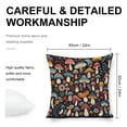thumbnail image 2 of mushrooms flowers Linen toss pillowcase decoration pillowcase gifting preferred 24x24 inch cushion cover sofa pillowcase sofa bedroom living room car, 2 of 8