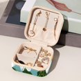 thumbnail image 5 of PhooArto Small Jewellery Box, Watermelon Daisy Flower Pattern Portable Travel Mini Jewelry Case for Women Leather Ring Organizer, 5 of 5