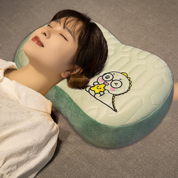 Almohada: Seda de Emulsión de Hielo, Espuma de Memoria de Látex, Sueño, Oficina, Dormitorio de Estudiantes, Cama, Soporte Lumbar, Verde