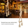 thumbnail image 3 of Vintage Hemp Rope,Retro Hemp Rope Hanging Light Pendant Light Fixture E27 Base,Ceiling Light Lamp for Dining Hall Restaurant Bar Lighting Farmhouse ,110V [2 Holder], 3 of 7
