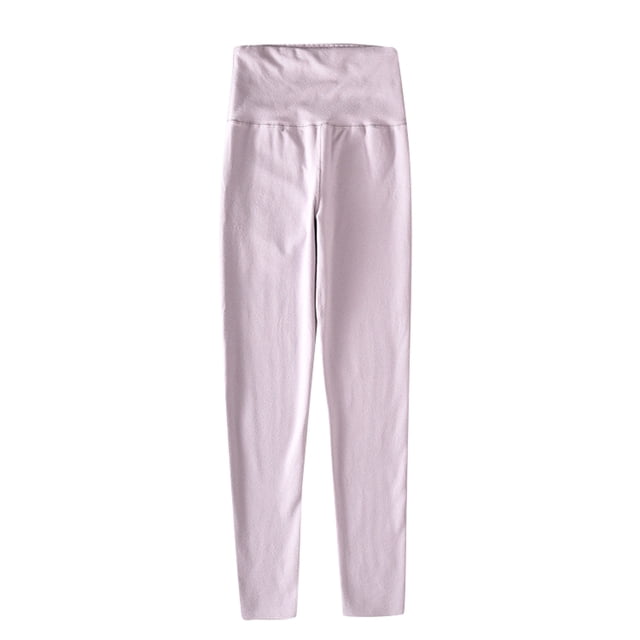 Gibobby Ropa interior térmica cintura alta para mujer, mallas cepilladas de doble , para invierno (Blanco, M)