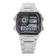 thumbnail image 1 of Watch Waterproof Alloy Digital Chronograph Stopwatch Luminous Sports Watch Built in BatterySilver, 1 of 4