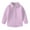 Pink, variant on Boys Girls Casual Long Sleeve Button Down Shirt Kids Solid Color Comfort Top Pocket Detail Uniform Style Ages 6M-8Y Breathable Polyester