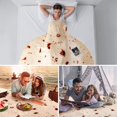 thumbnail image 2 of 71 Pouces, Couverture Tortilla Réversible Gante - Grande Couverture Tortilla Fantaisie pour Adultes et Enfants - Couverture Tortilla Ronde en Flanelle Douce, 2 of 5