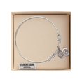 thumbnail image 3 of 8 1/2 inch Round Double Loop Bangle Bracelet w/ St. Sebastian/Baseball in Sterling Silver, 3 of 3