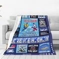 thumbnail image 3 of Custom Ice Hockey Gifts for Teen Boys Girls, Personalized Premium Flannel Blankets Gifts for Hockey Lovers Birthday Christmas Thanksgiving, Hockey Lovers Room Decor (40"×50"-S), 3 of 6