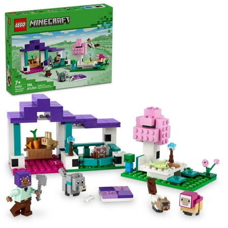 LEGO Minecraft The Animal Sanctuary Building Set, Gaming Toy for Girls and Boys Ages 7 and Up, Gift for Gamers and Kids, Brick Model of the Plains Biome with Popular Minecraft Figures, 21253