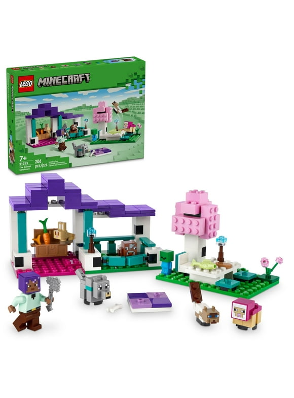 LEGO Minecraft The Animal Sanctuary Building Set, Gaming Toy for Girls and Boys Ages 7 and Up, Gift for Gamers and Kids, Brick Model of the Plains Biome with Popular Minecraft Figures, 21253