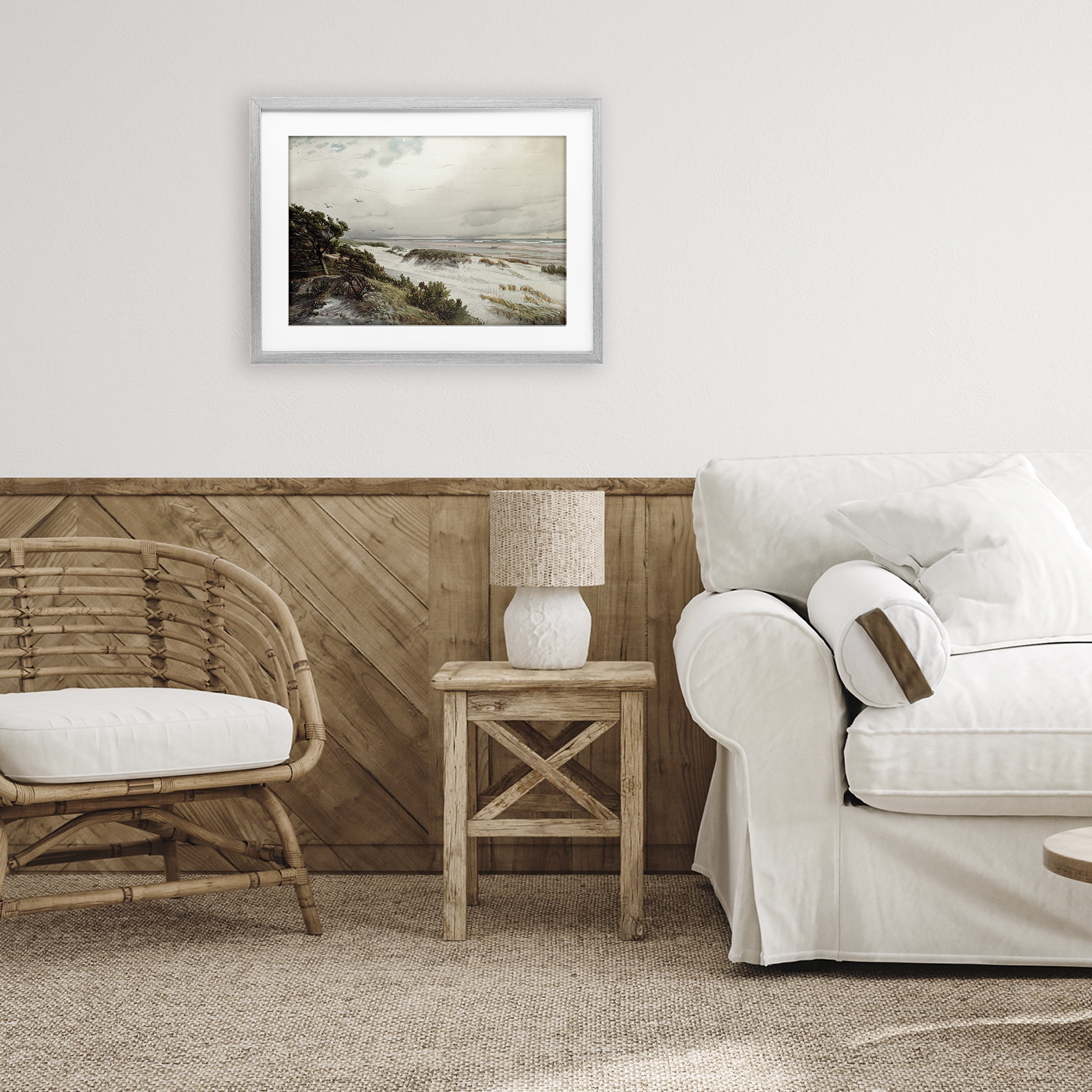Stupell Industries Bountiful Success Beach Gray Framed Print Under Glass, design by Lula Bijoux & co.