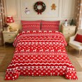 thumbnail image 2 of Erosebridal Knit Reindeer King Size Comforter Sets 3pcs,Cozy Winter Comforters King Size,Red,Reversible,1 Comforter and 2 Pillowcases, 2 of 6